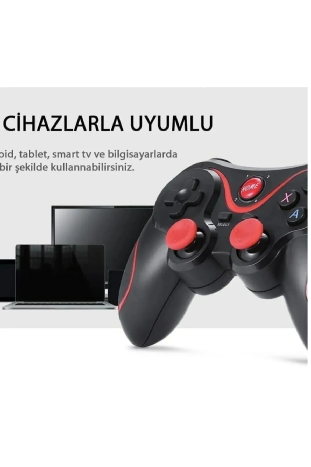 Bilişim Burada X3 Bluetooth Kablosuz Oyun Kolu Gamepad Telefon Tutucu Stand Bluetooth Joystick Gamepad Tv Box Android Tv,ps3,ps4,ios -pc,